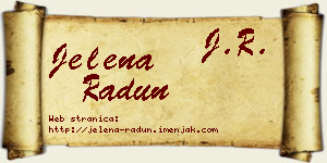 Jelena Radun vizit kartica